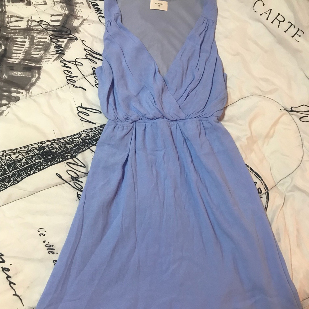 Everly Lilac V-Neck Dress